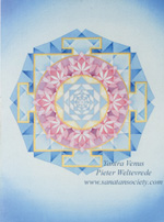 Click to the website of Sanatan Society for a larger image of this Venus Yantra painting
